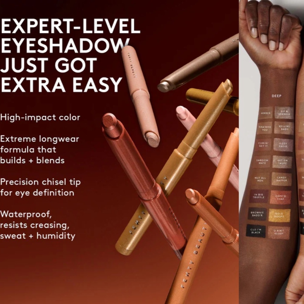 FENTY BEAUTY By Rihanna Shadowstix Eyeshadow Stick In Candy Rapper (Ligh… - Picture 8 of 12
